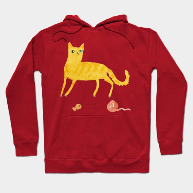 Nice Ginger Cat Hoodie by Sophie Corrigan